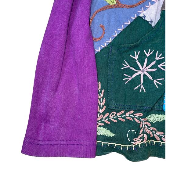 Rising Tide Hoodie Jacket Womens Large L BOHO Cotton Wearable Art Bohemian Patch - Picture 7 of 11